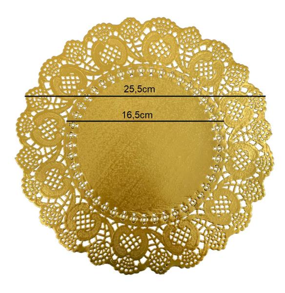 Imagem de TOALHA DE PAPEL RENDADO DOILIES 25,5 CM 20 und DOURADO