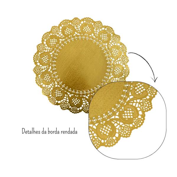 Imagem de TOALHA DE PAPEL RENDADO DOILIES 25,5 CM 60 und DOURADO