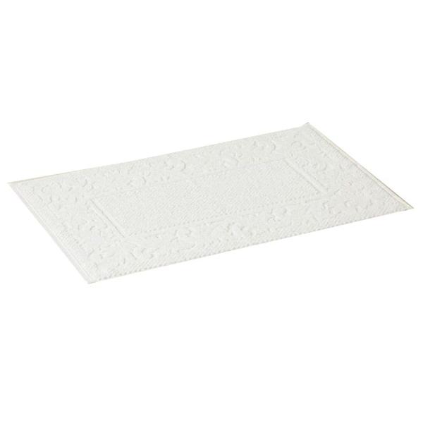 Imagem de Toalha de Piso 230g Arabesco Jacquard Gaia 45cm x 75cm LMPeter Branco