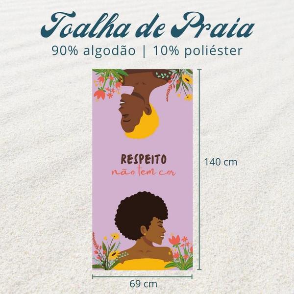 Imagem de TOALHA DE PRAIA ALGODÃO SUPER ABSORVENTE 140 X 69 Respeito