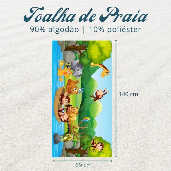 Imagem de Toalha de praia algodão super absorvente 140 x 69 varias estampas