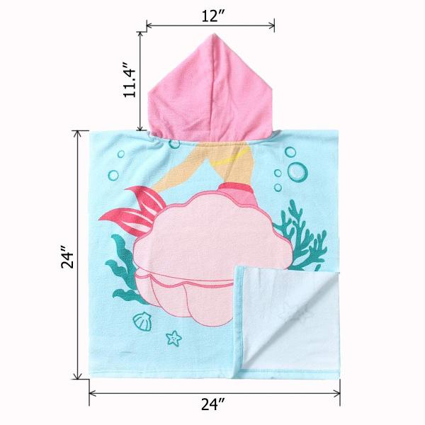 Imagem de Toalha de praia com capuz NovForth Kids Mermaid Microfiber 60x60cm