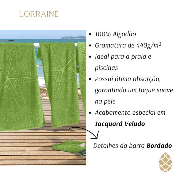 Imagem de Toalha de Praia Gigante Buettner Jacquard 81x150cm 100% Alg