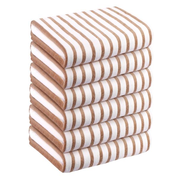 Imagem de Toalha de praia JML Microfiber Cabana Stripe 27x55cm (pacote com 6)