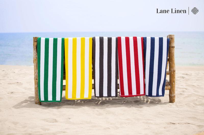 Imagem de Toalha de praia LANE LINEN 100% algodão, tamanho grande, 36x72cm, pacote com 2