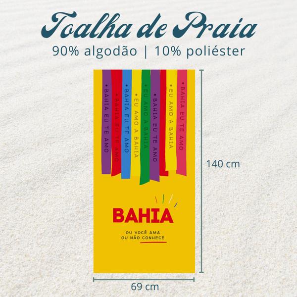 Imagem de Toalha de praia ou piscina 90% algodão bahia 140 x 69