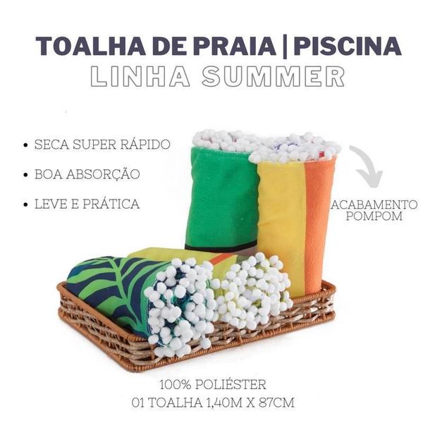 Imagem de Toalha De Praia Ou Piscina Seca Rápido Felpuda Verão