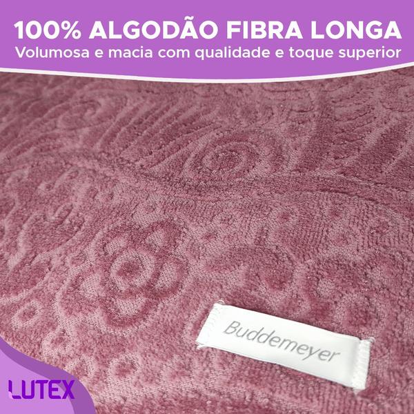 Imagem de Toalha de Rosto Buddemeyer Olinda Jacquard Aveludada Fibra Longa Alta Absorção 50 x 80