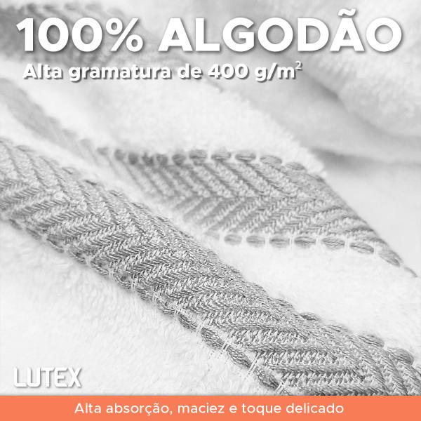 Imagem de Toalha de Rosto Corttex Asti Jacquard Alta Absorção 100% Algodão Pré-Lavada Pré-Encolhida 50 x 70