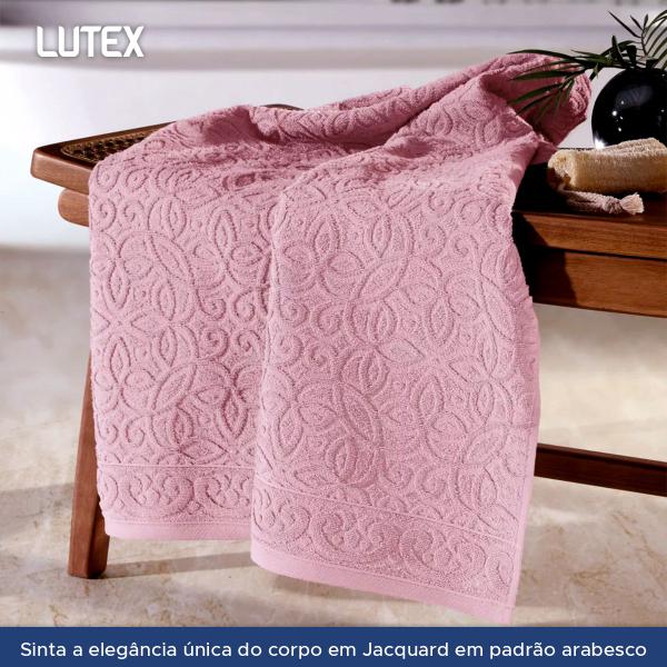 Imagem de Toalha de Rosto Dohler Provença Jacquard 100% Algodão Alta Gramatura 450g Macia Textura 50 x 90 cm