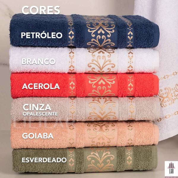 Imagem de Toalha de Rosto Grande Bella Jacquard 100% Algodão 50cm x 80cm Grande