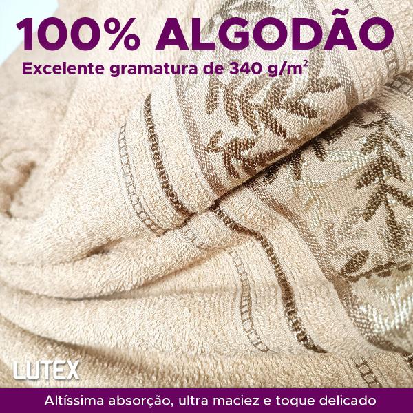 Imagem de Toalha de Rosto Karsten Softmax 100% Algodão - Barra em Floral Grossa Macia Antipilling - 48 x 80