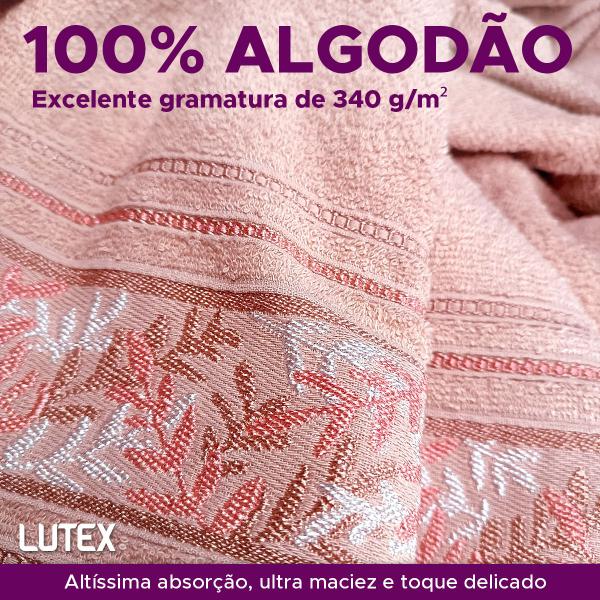 Imagem de Toalha de Rosto Karsten Softmax 100% Algodão - Barra em Floral Grossa Macia Antipilling - 48 x 80