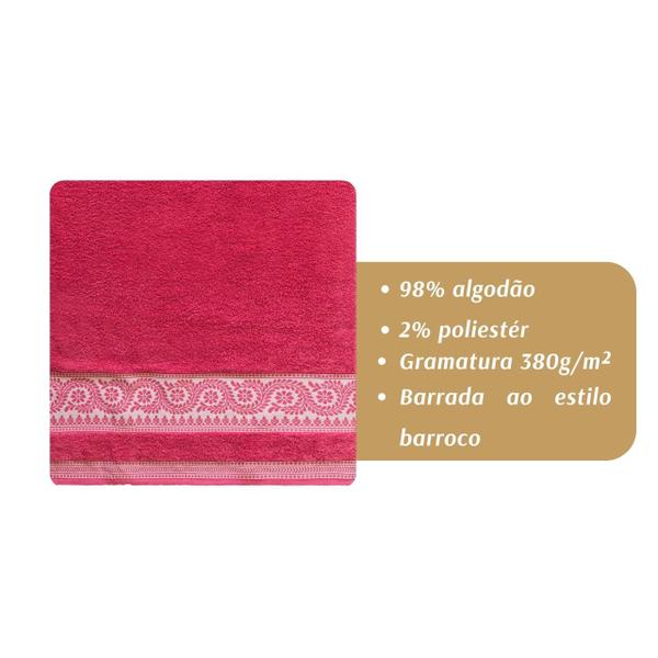 Toalha De Rosto Mystic Camesa Barra Trabalhada 50X80cm Alg Imagem de Toalha De Rosto Mystic Camesa Barra Trabalhada 50X80cm Alg