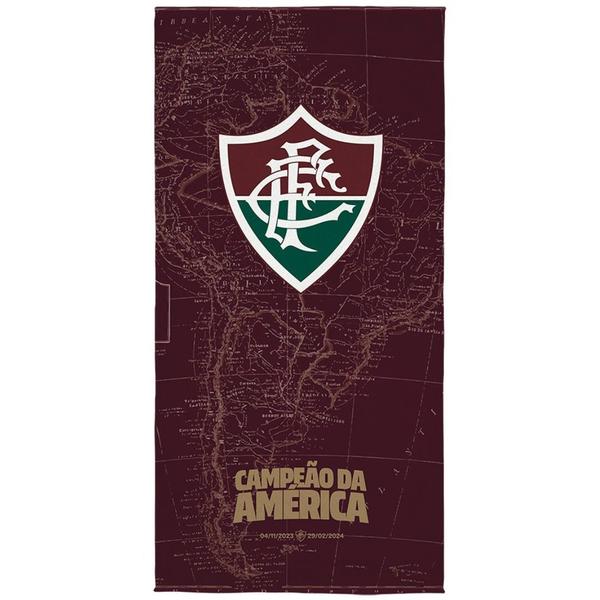 Imagem de Toalha de Time Banho Praia Fluminense 100% Poliéster Transfer 70cm x 1,40m Lepper