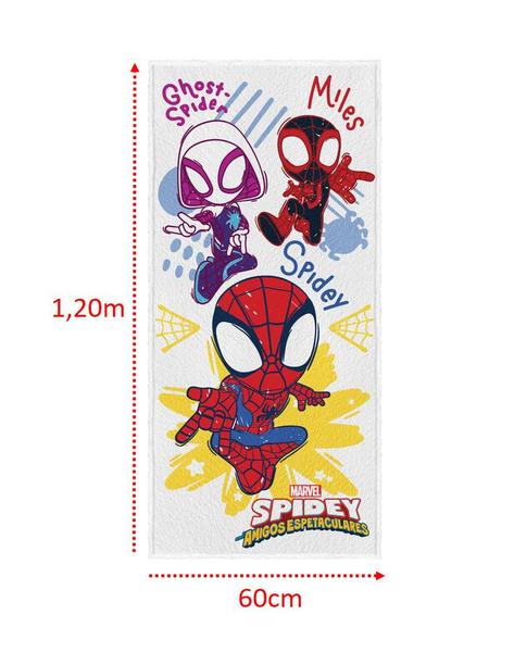 Imagem de Toalha Felpuda de Banho Estampada Spidey 60cm x 1,20m