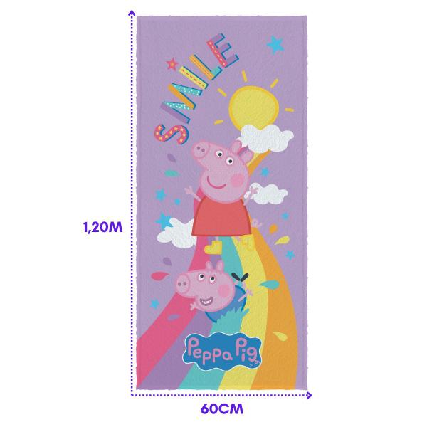 Imagem de Toalha felpuda divertida peppa pig - lepper