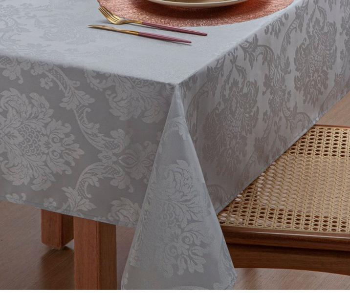 Imagem de Toalha Forro De Mesa De Tecido Jacquard 8 Lugares Festa 