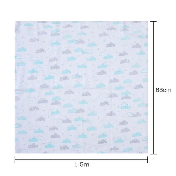 Toalha Fralda Banho do Bebê Mami Super Luxo Estampada 1,15x68cm Tecido Duplo Com 3 Unidades - Papi Textil Imagem de Toalha Fralda Banho do Bebê Mami Super Luxo Estampada 1,15x68cm Tecido Duplo Com 3 Unidades - Papi Textil