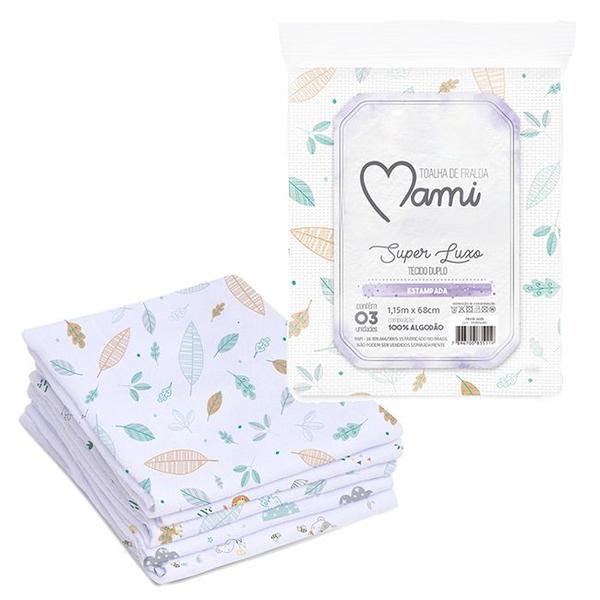 Toalha Fralda Banho do Bebê Mami Super Luxo Estampada 1,15x68cm Tecido Duplo Com 3 Unidades - Papi Textil Imagem de Toalha Fralda Banho do Bebê Mami Super Luxo Estampada 1,15x68cm Tecido Duplo Com 3 Unidades - Papi Textil
