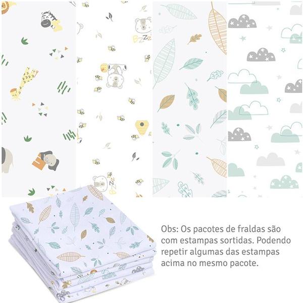 Toalha Fralda Banho do Bebê Mami Super Luxo Estampada 1,15x68cm Tecido Duplo Com 3 Unidades - Papi Textil Imagem de Toalha Fralda Banho do Bebê Mami Super Luxo Estampada 1,15x68cm Tecido Duplo Com 3 Unidades - Papi Textil