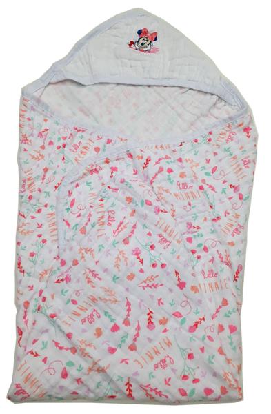 Toalha Fralda Soft Bordada Disney Com Capuz Bebê 85x85cm - Dugu Imagem de Toalha Fralda Soft Bordada Disney Com Capuz Bebê 85x85cm