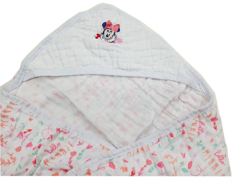 Toalha Fralda Soft Bordada Disney Com Capuz Bebê 85x85cm - Dugu Imagem de Toalha Fralda Soft Bordada Disney Com Capuz Bebê 85x85cm
