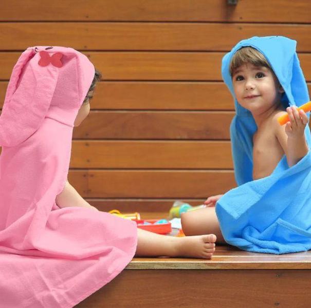 Imagem de Toalha grao bebê c/ capuz bordado-turma da mônica infantil enxoval presente para criança - INCOMFRAL