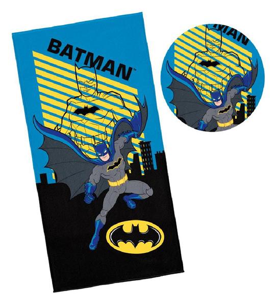 Imagem de Toalha Infantil Aveludada Estampada Batman 1,40m X  70cm