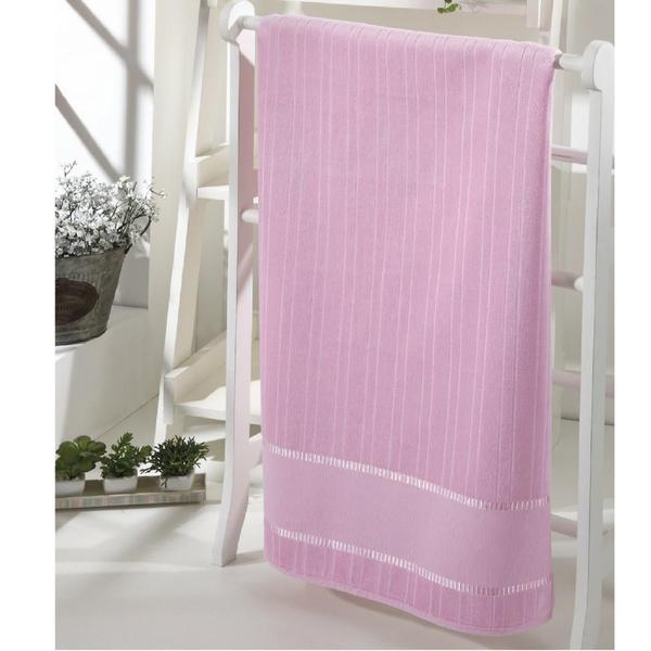 Imagem de Toalha lavabo Dohler velour bordar bella liso Rosa 30x45cm