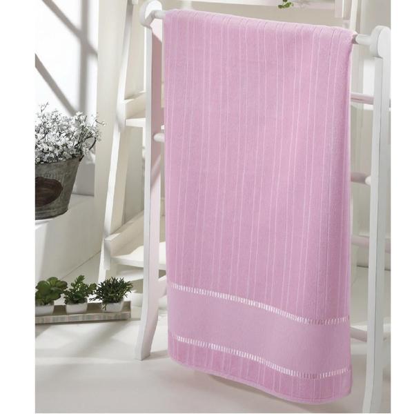 Imagem de Toalha Lavabo Velour Bella Liso Rosa 30x45cm - AF-1382