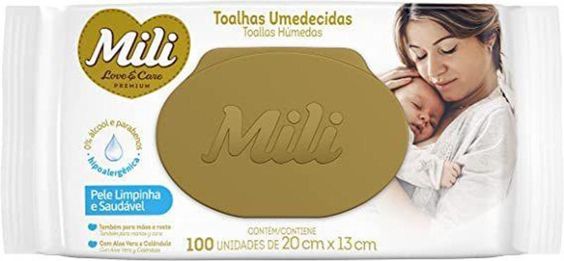 Imagem de Toalha Lenço Umedecida Mili Love Care com 100 unidades