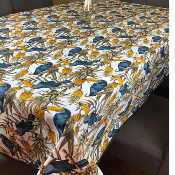 Imagem de Toalha Mesa Jacquard Estampado 6 Lugares