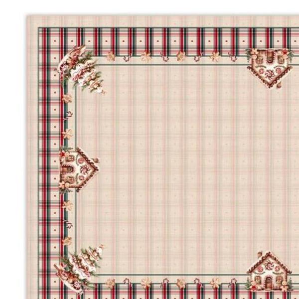 Toalha Mesa Natalina A Magia Dos Biscoitos 1,40X140Cm 197039 - Belchior Imagem de Toalha Mesa Natalina A Magia Dos Biscoitos 1,40X140Cm 197039