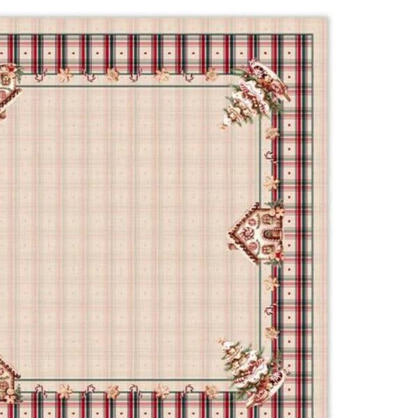 Toalha Mesa Natalina A Magia Dos Biscoitos 1,40X140Cm 197039 - Belchior Imagem de Toalha Mesa Natalina A Magia Dos Biscoitos 1,40X140Cm 197039