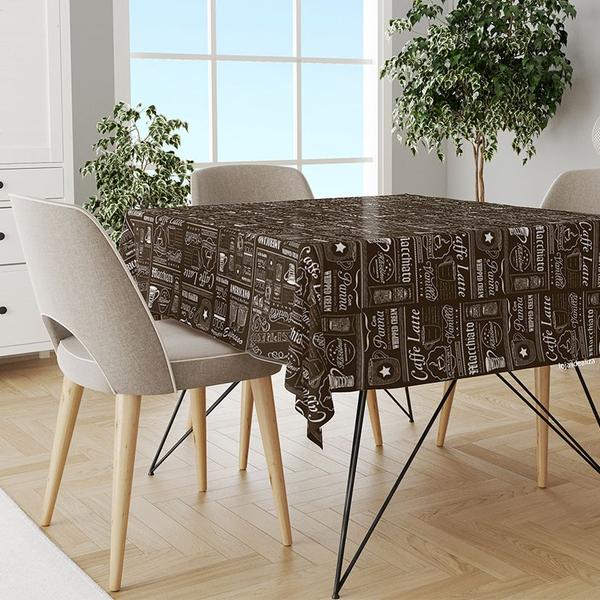 Toalha Mesa Plástica Térmica Café Mr 6 lugares 1,80 - Idealiza Imagem de Toalha Mesa Plástica Térmica Café Mr 6 lugares 1,80