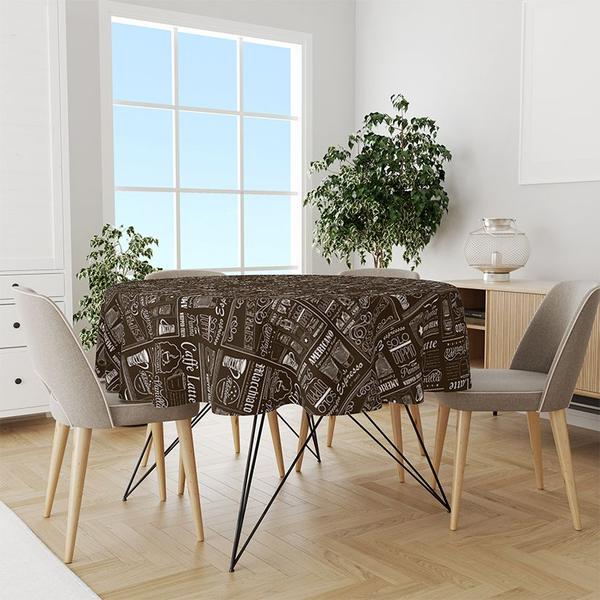 Toalha Mesa Plástica Térmica Café Mr 6 lugares 1,80 - Idealiza Imagem de Toalha Mesa Plástica Térmica Café Mr 6 lugares 1,80