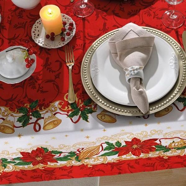 Toalha Mesa Quadrada Athenas 140x140cm Natal 110 Dohler Imagem de Toalha Mesa Quadrada Athenas 140x140cm Natal 110 Dohler
