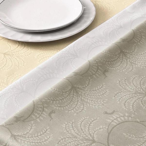 Imagem de Toalha Mesa Quadrada Jacquard Melli 140X140Cm Natural