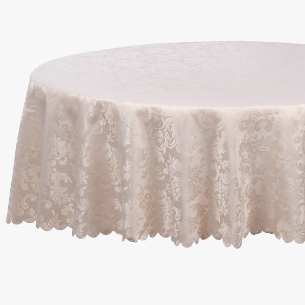 Toalha Mesa Redonda 6 Lugares Auguri Arabesco Bege Nude Imagem de Toalha Mesa Redonda 6 Lugares Auguri Arabesco Bege Nude