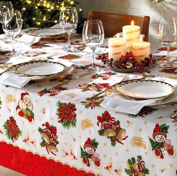 Toalha Mesa Retangular Athenas 140x210cm Natal 111 Dohler Imagem de Toalha Mesa Retangular Athenas 140x210cm Natal 111 Dohler