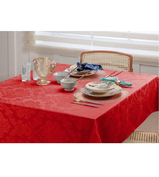 Toalha Mesa Retangular High Class 160x210cm Vermelha Raner Imagem de Toalha Mesa Retangular High Class 160x210cm Vermelha Raner