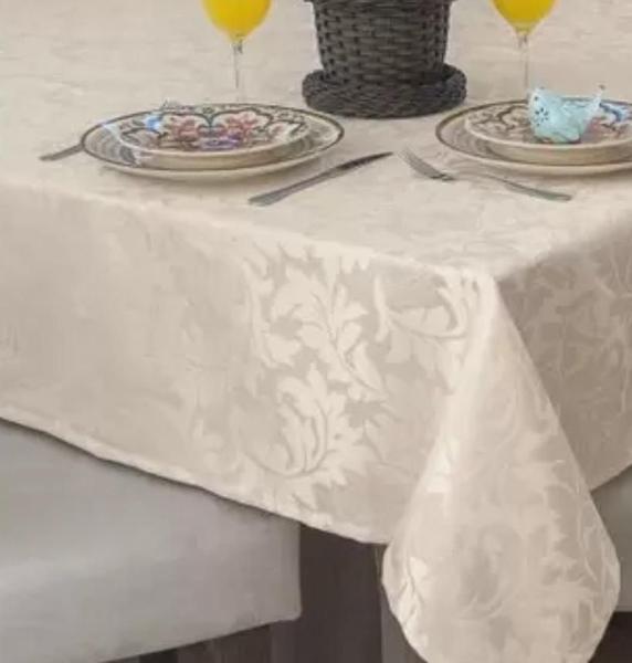 Toalha Mesa Retangular Raner High Class 160x320cm Palha Imagem de Toalha Mesa Retangular Raner High Class 160x320cm Palha