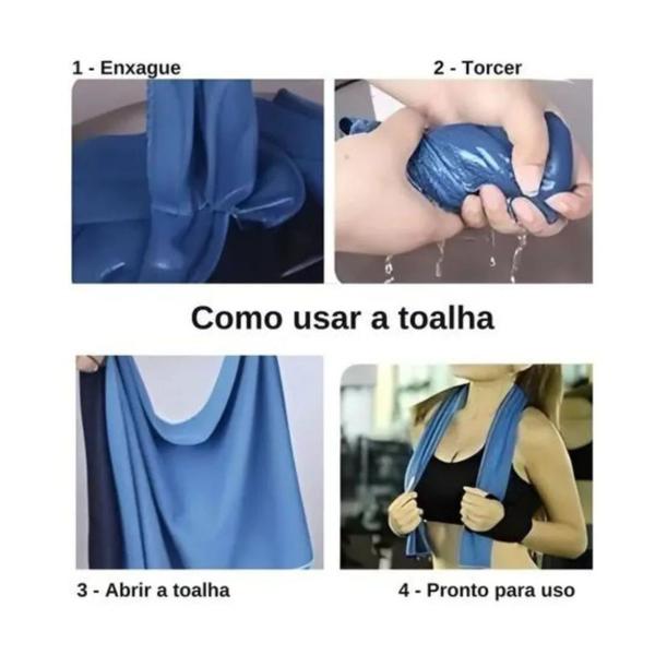 Imagem de Toalha Microfibra Esportiva Seca Rapido Refrescante