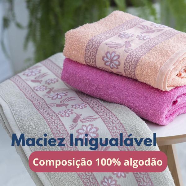 Imagem de Toalha Nina Rosa Escuro 100% Algodão 300 g/m 2 peças