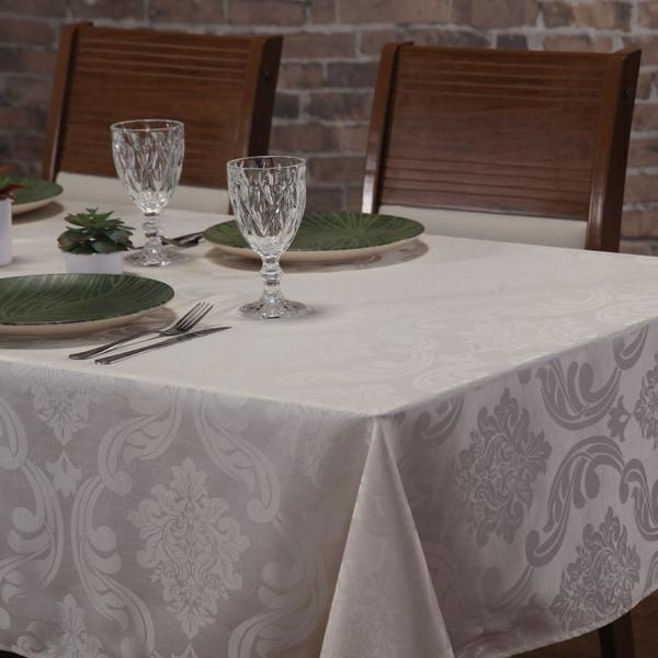 Imagem de Toalha para Mesa de 8 lugares 2,50 x 1,35m Tecido Jacquard