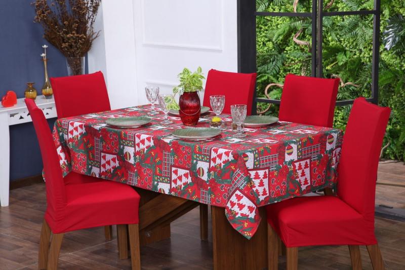 Imagem de Toalha Para Mesa Natal de 06 Lugares 2.20 Oxford OFERTA!