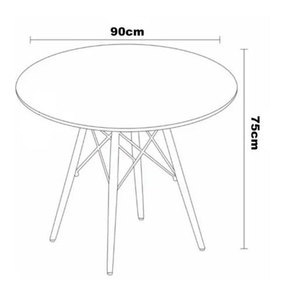 Imagem de Toalha Para Mesa Redonda Eiffel Malha Com Elástico em Volta Ajustável 01 Peça Para Dia a Dia 1,00 Mt