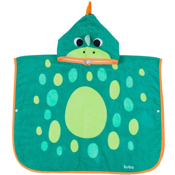 Imagem de Toalha Poncho Buba Com Capuz Zoo Dino Verde