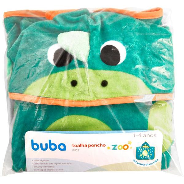 Imagem de Toalha Poncho Zoo Dino Verde - Buba